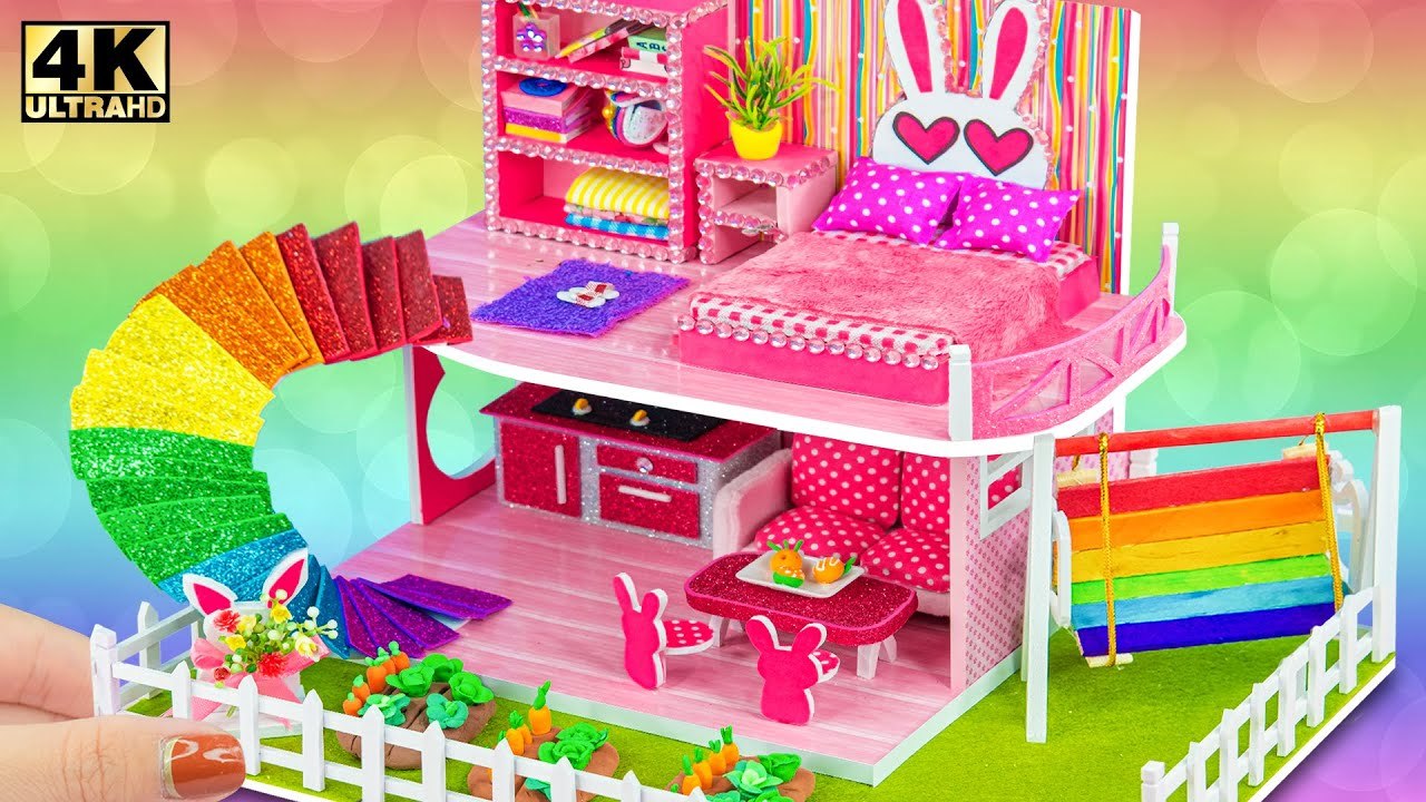 DIY Miniature Cardboard House #101 ❤️ Design an...