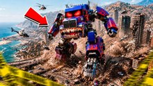 ¡Optimus Prime se transforma en un monstruo gigante en GTA 5!