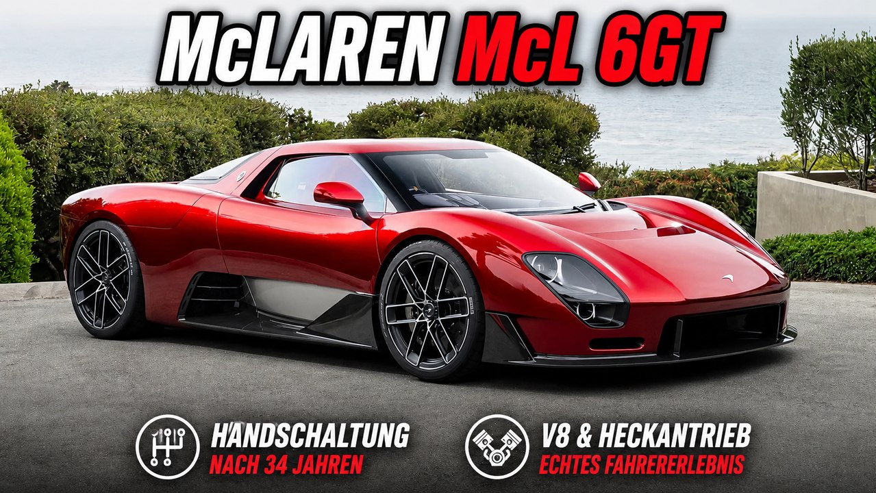 McLaren McL 6GT: V8-Supersportler setzt auf manuelles Getriebe