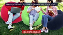 Flocking Inflatable Lazy Sofa Single Bean Bag Shape Foldable S... -- Best Buy 2026 | Great Quality!
