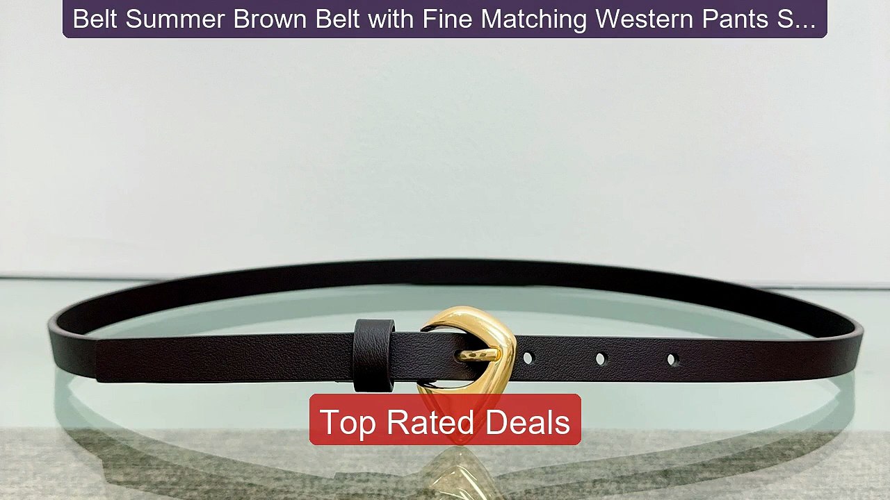 Belt Summer Brown Belt with Fine Matching Weste...