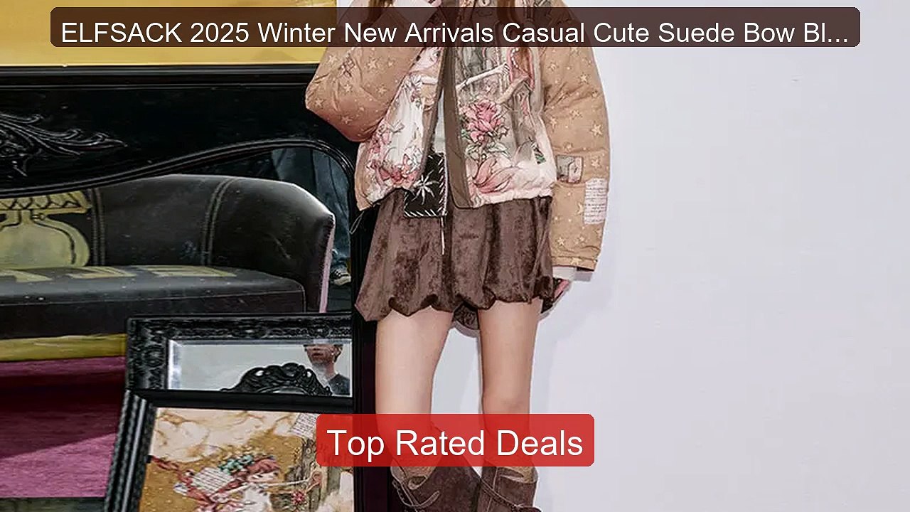 ELFSACK 2025 Winter New Arrivals Casual Cute Suede Bow Bloom ... -- Amazing Value 2026 | Must Have!