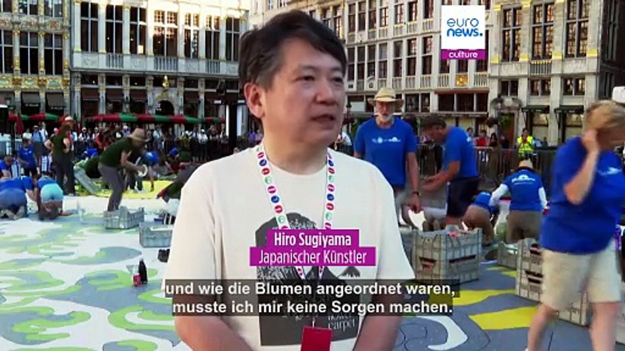 Brüsseler Grand-Place wird zum riesigen Japan-Blumenteppich