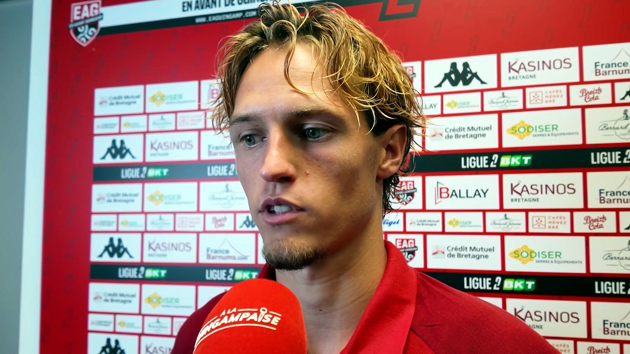 EAG - Boulogne (1-0) : Tom Ducrocq après le su...