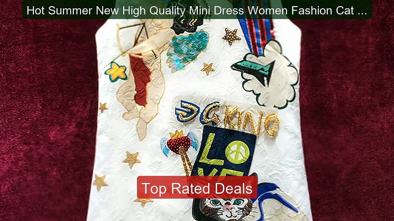Hot Summer New High Quality Mini Dress Women Fashion Cat Print... -- Best Buy 2026 | Great Quality!