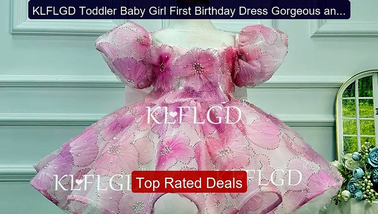KLFLGD Toddler Baby Girl First Birthday Dress Gorgeous and Elegant ... -- Top Rated 2026 | Buy Now!