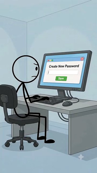 Stickman forgets complicated password 😰