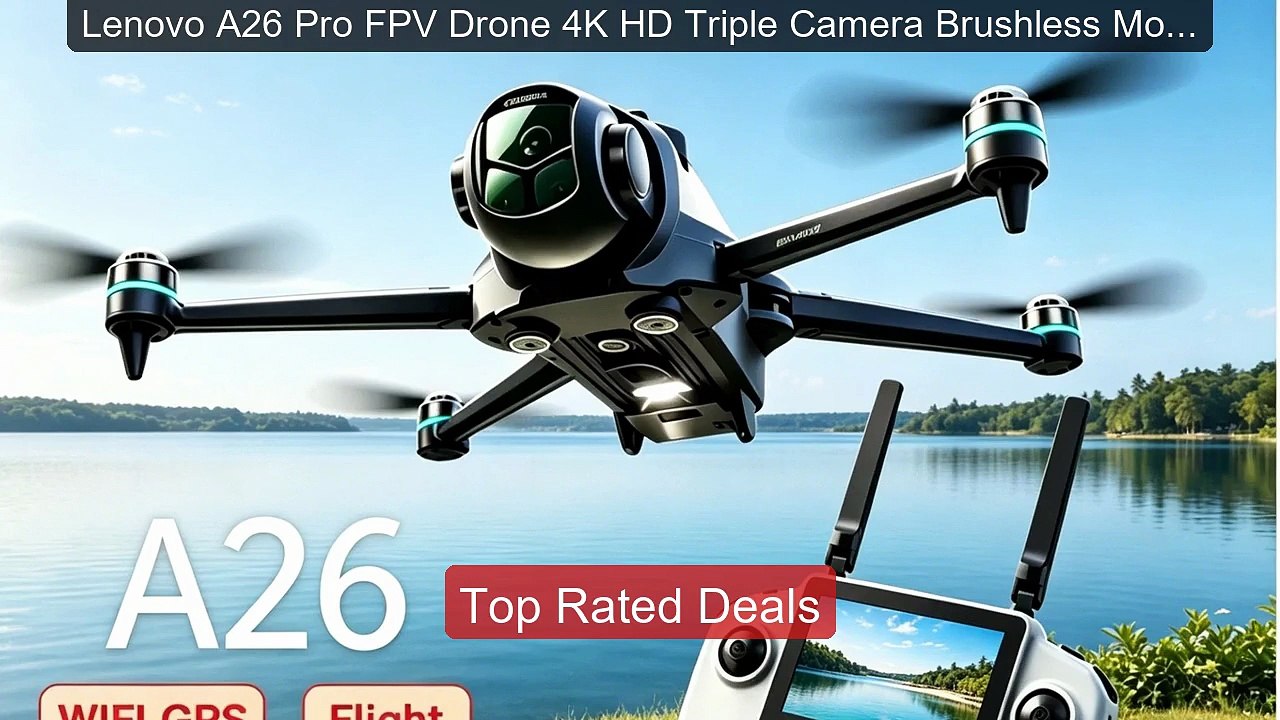 Lenovo A26 Pro FPV Drone 4K HD Triple Camera Brushless Motor O... -- Hot Deal 2026 | Limited Offer!