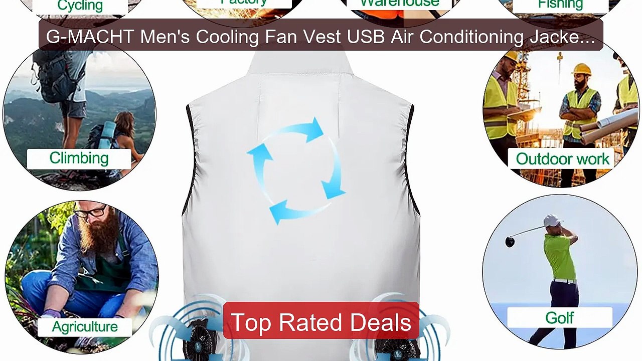 G-MACHT Men's Cooling Fan Vest USB Air Conditio...