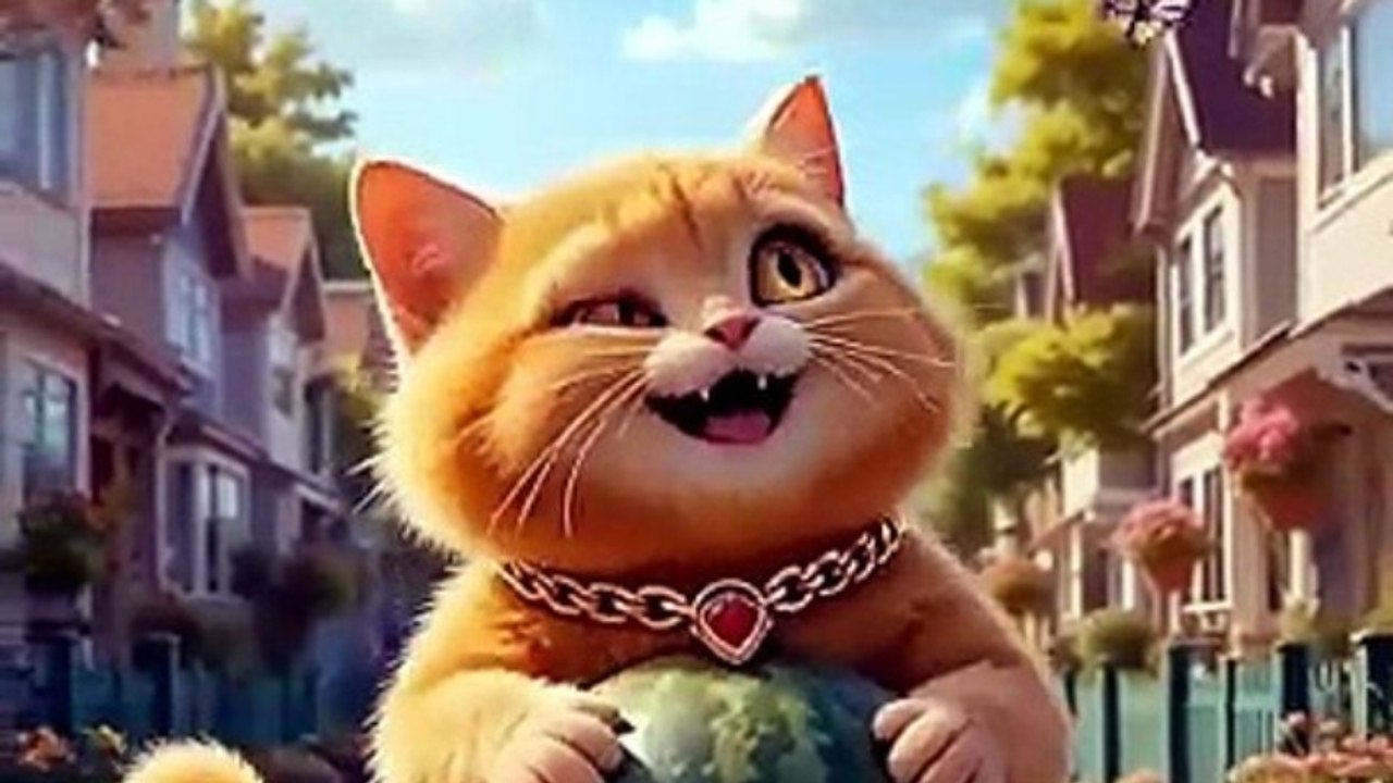 AI Fat Orange Cat’s Watermelon Revenge on Tiger...