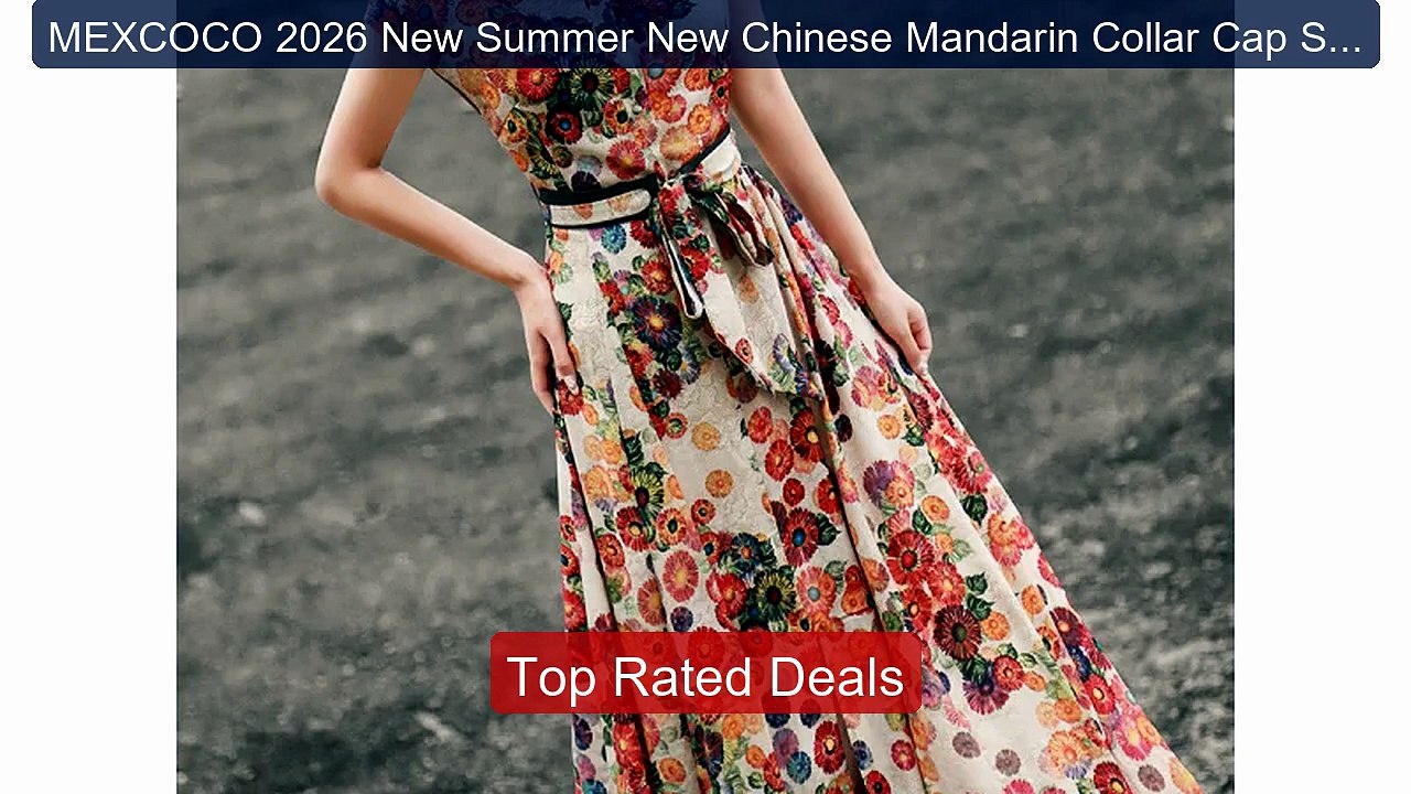MEXCOCO 2026 New Summer New Chinese Mandarin Collar Cap Sleeve... -- Best Buy 2026 | Great Quality!