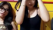 Asian girls live on tiktok and show something