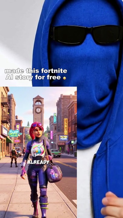 I made this AI story Fortnite video for free us...