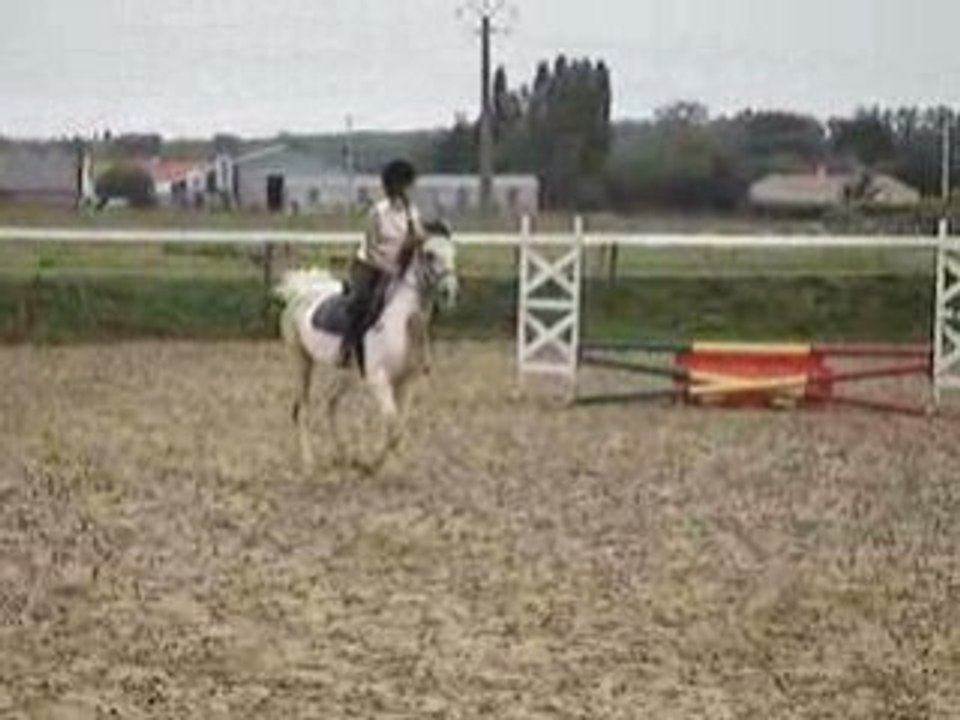 Moi en parcours de saut d'obstale