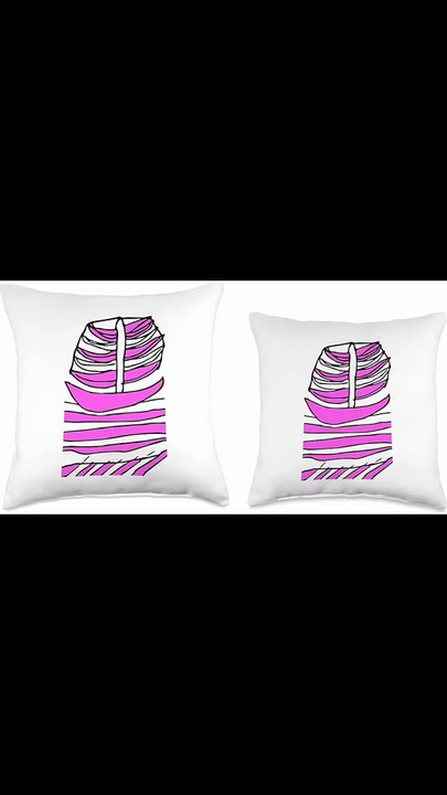 sea of Pink and White Throw Pillow