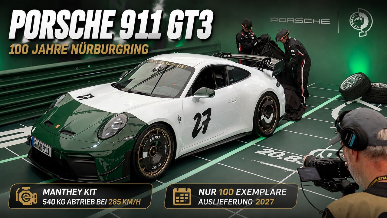Porsche 911 GT3 100 Jahre Nürburgring: Manthey Kit mit 540 kg Abtrieb