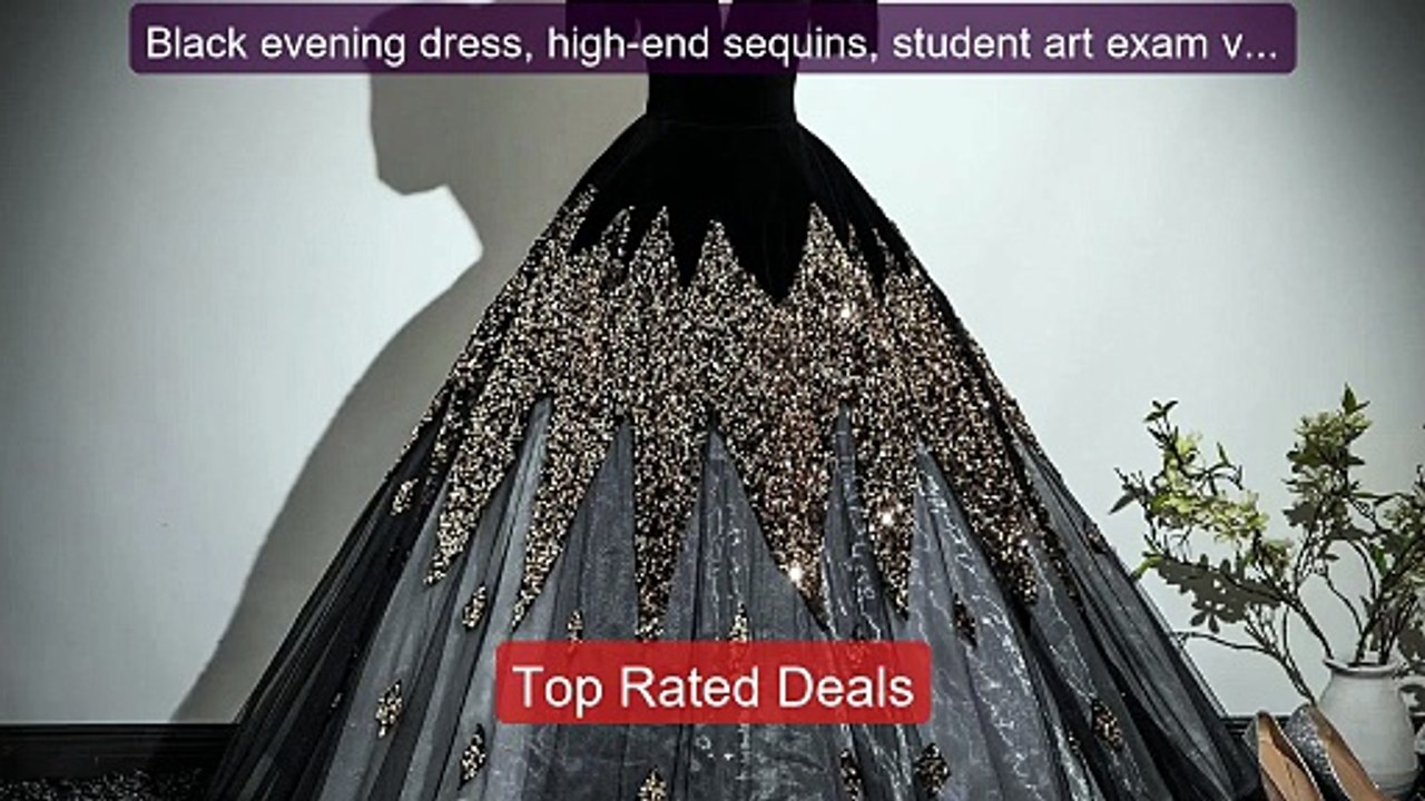 Black evening dress, high-end sequins, student art exam voc... -- Top Pick 2026 | Unbeatable Price!