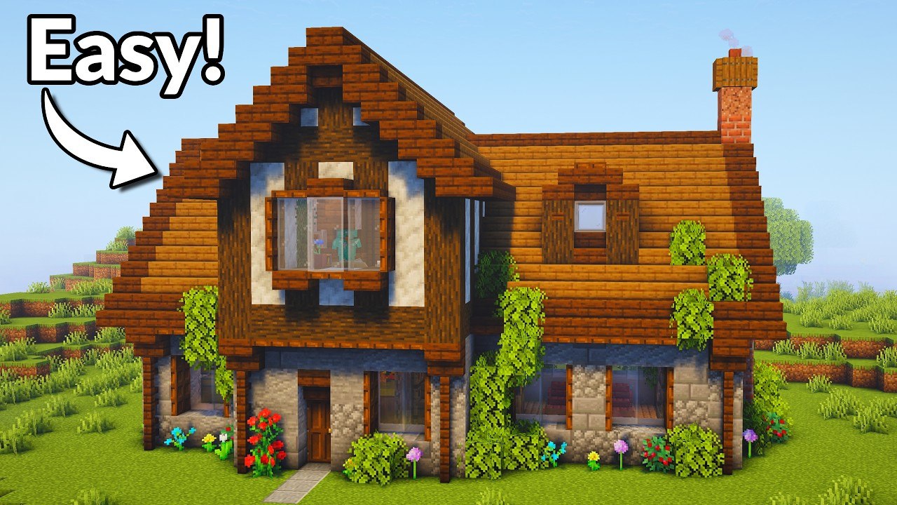 Minecraft: How to Build a Large Medieval House | Tutorial🏠