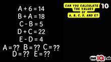 #BeatTheClock 🥊⏱️ Can you calculate the values of A, B, C, D and E? 🔠