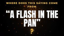 Where does "a flash in the pan" come from?