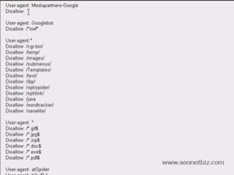 referencement site web - Robots.txt