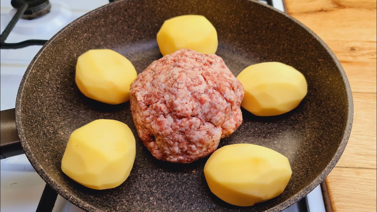 Kartoffel Rezept mit Hackfleisch, schnell und einfach kochen, es wird Ihnen gefallen