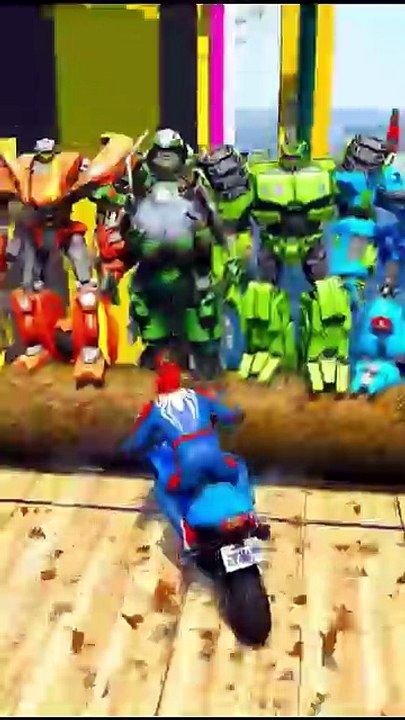 🔥 SPIDERMAN vs SHARK: CRAZY MOTORCYCLE STUNT RACE! 🏍️🦈 | GTA 5