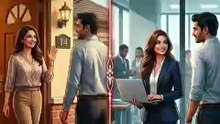 Office Crush Tries to Flirt! 😱 | Home Wife vs. Office