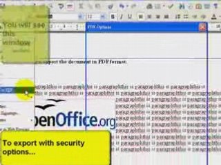 Exporting to PDF With Security OPtions Using OpenOffice