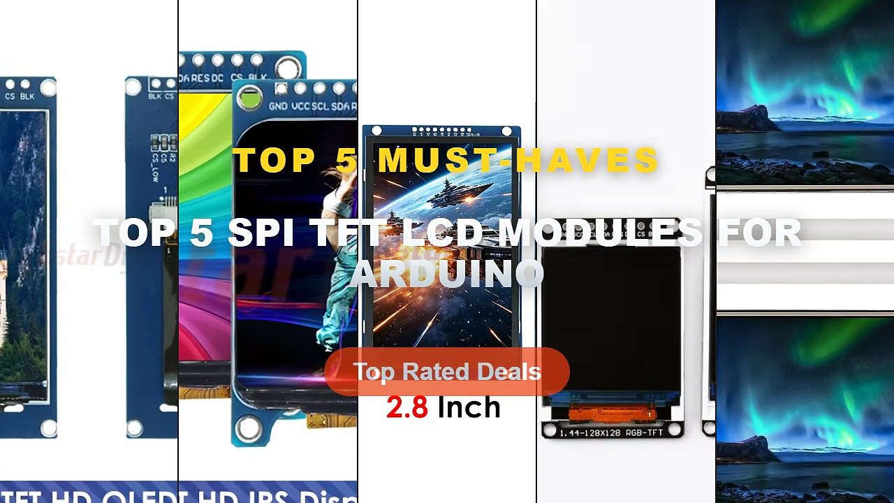 Top 5 SPI TFT LCD Modules For Arduino: Top 5 Best Sellers - 2.4" SPI TFT LCD Display Touch Panel ILI9341 240x320 TFT LCD...