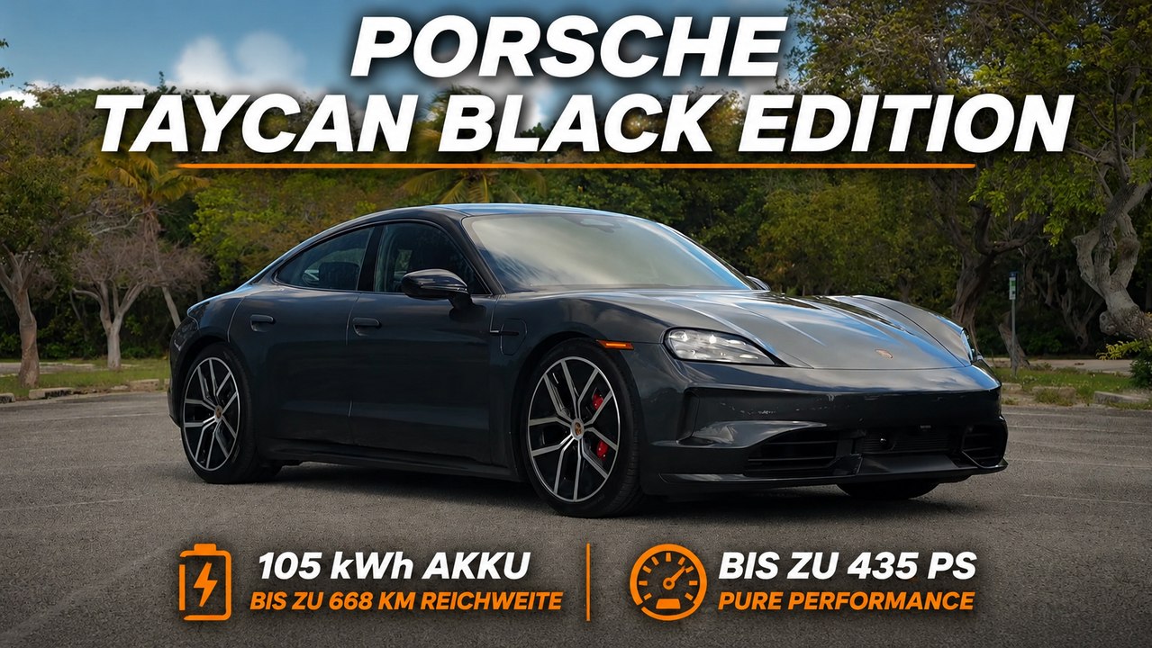 2026 Porsche Taycan Black Edition: 105-kWh-Akku trifft schwarzen Look