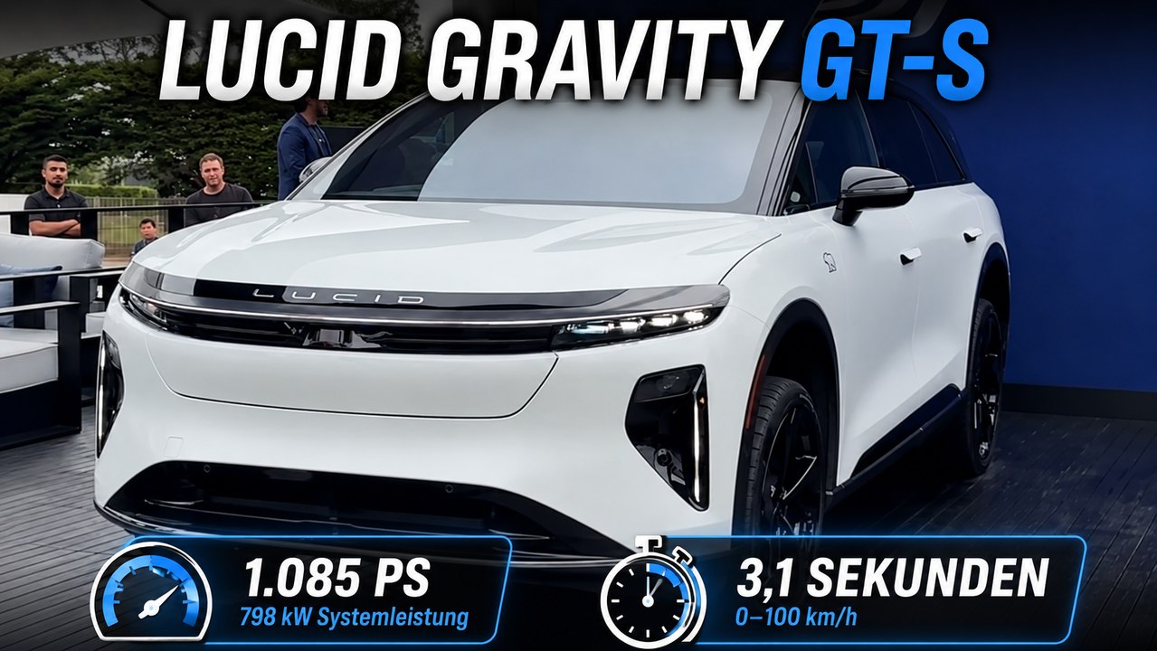 Lucid Gravity GT-S: Elektro-SUV mit 798 kW und Performance-Upgrade