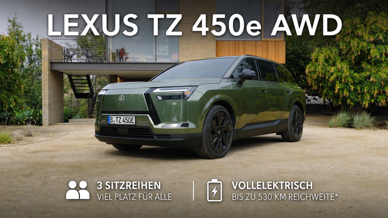 Lexus TZ 450e AWD: Luxus-Lounge trifft Elektroantrieb