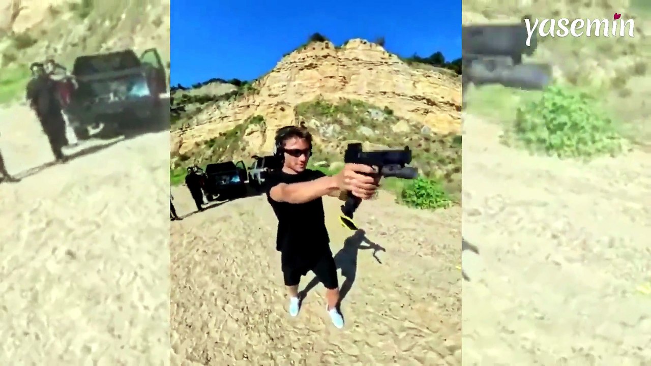 Kıvanç Tatlıtuğ ve Toprak Razgatlıoğlu atış eğitimine katıldı: İkilinin halleri viral oldu