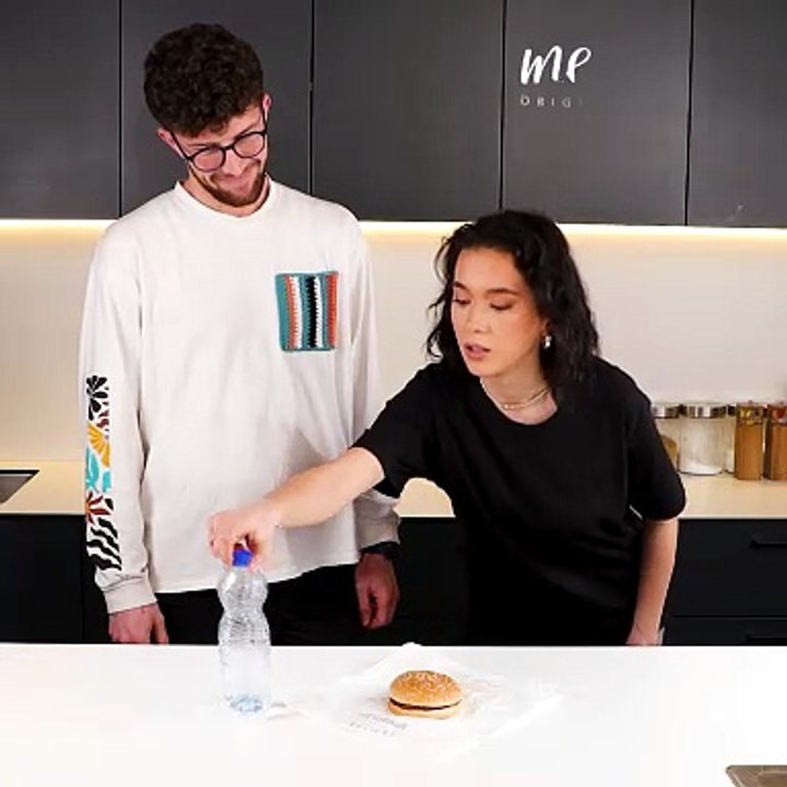 Bottle flip food challenge! 😅🤣