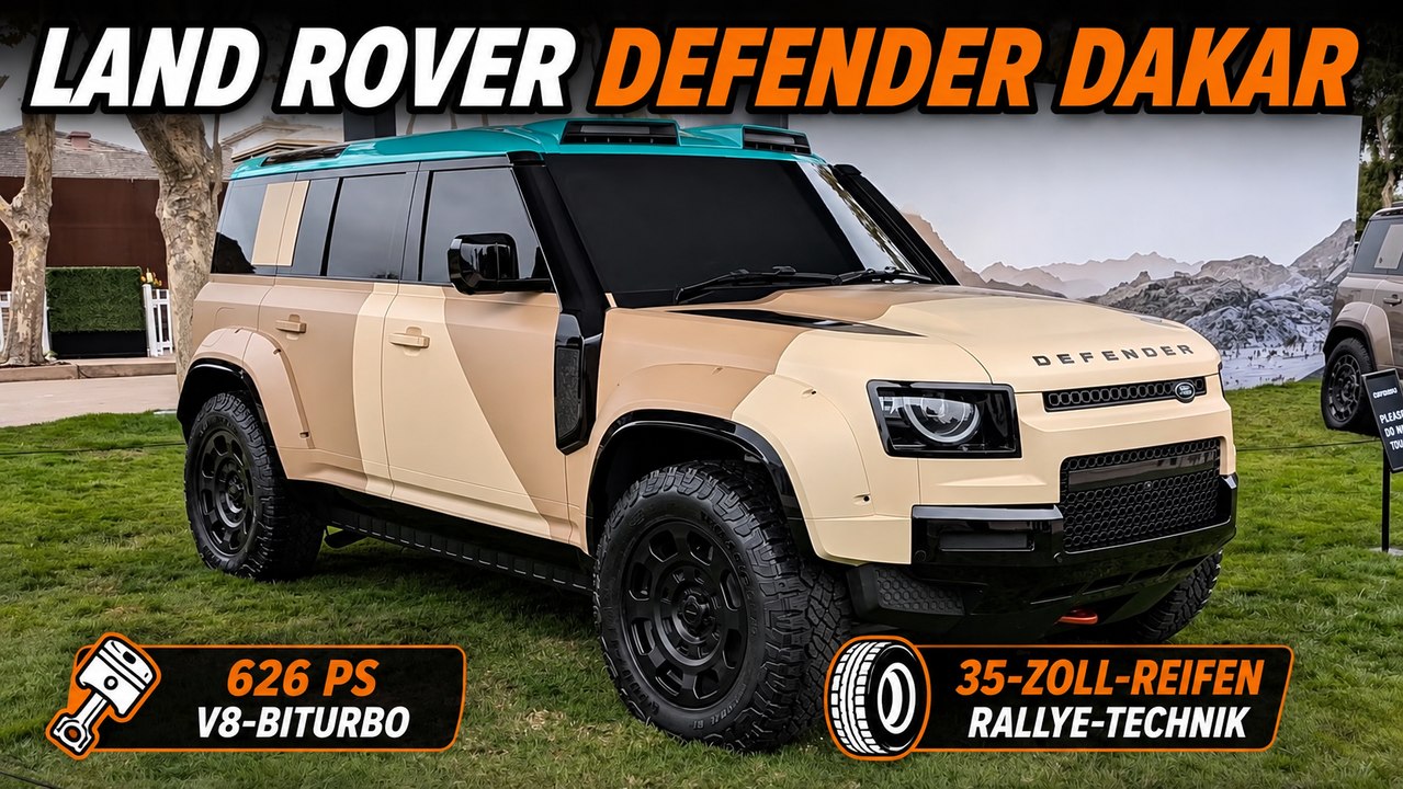 Land Rover Defender Dakar: V8-Power und wilder Flight Mode