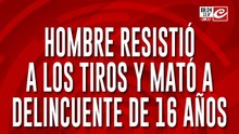 Se resistió a un robo, asesinó a pibe chorro y le destrozó la mano a otro