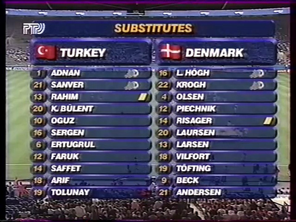 1996 UEFA Euro - Turkey v. Denmark