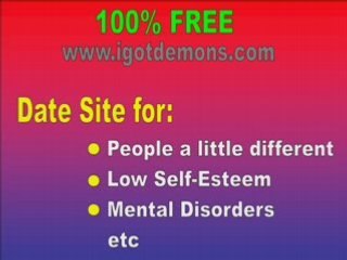 www.igotdemons.com Free Dating Site with a difference