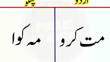 Learn Pashto into Urdu language | lesson # 80