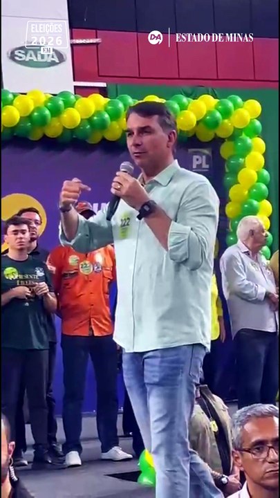 Flávio Bolsonaro fala sobre ameaças durante discurso em BH