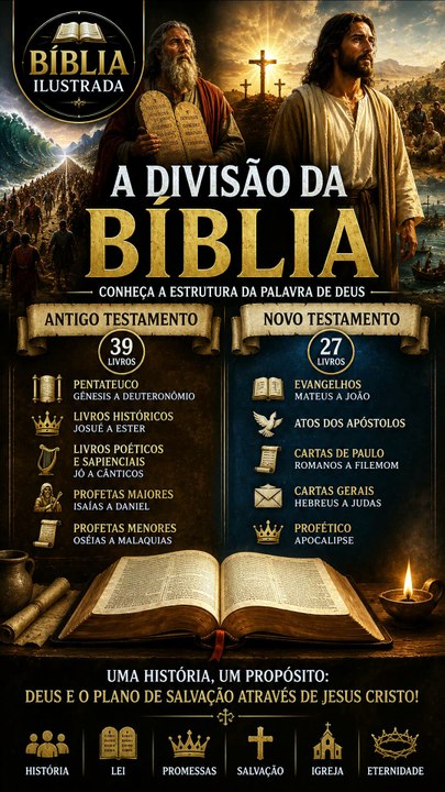 🔥 VOCÊ SABE COMO A BÍBLIA É DIVIDIDA? 📖