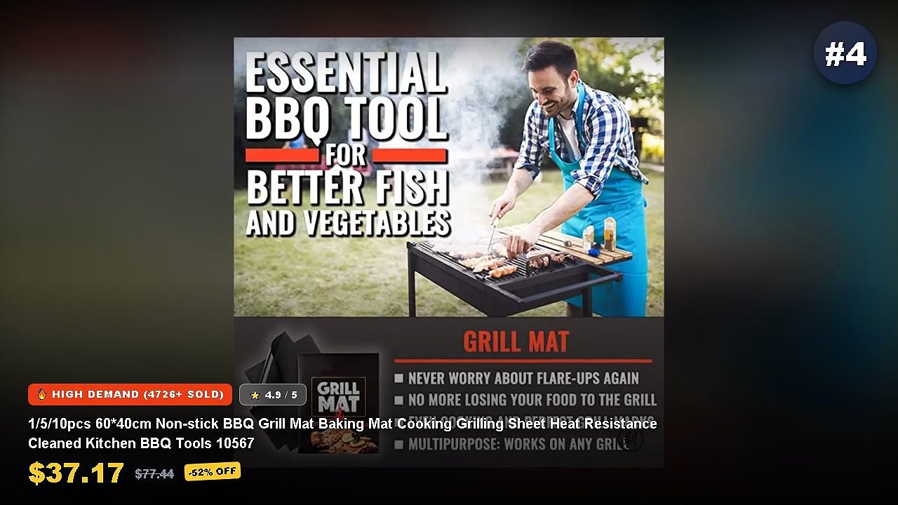 Amazing Grill Mats That Prevent Food From Stick...