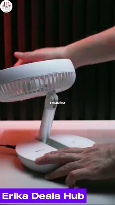 Ventilador de Escritorio Recargable | Silencioso y Ajustable