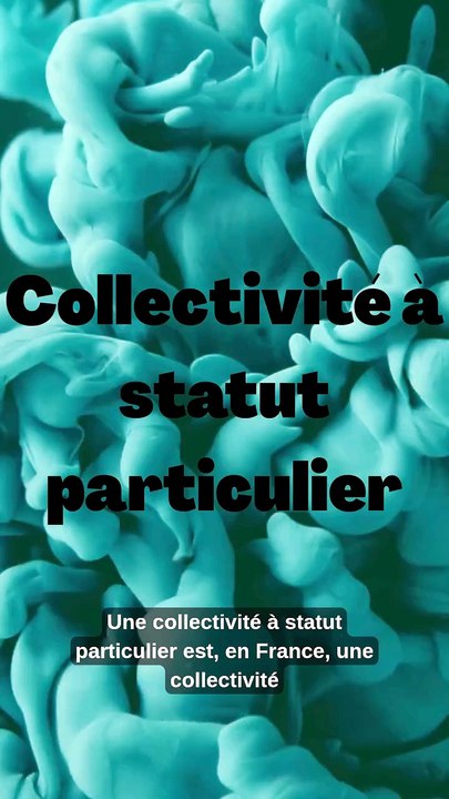 Collectivité à statut particulier