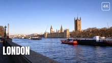 4K London Walking Tour Lambeth Bridge | Winter Morning