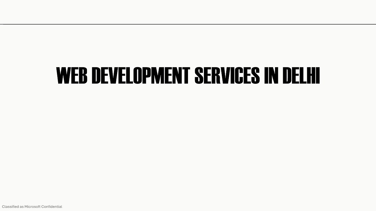 Web Development Services in Delhi