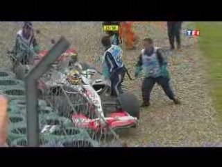 Sortie d'hamilton en chine 2007 f1 (son RMC)