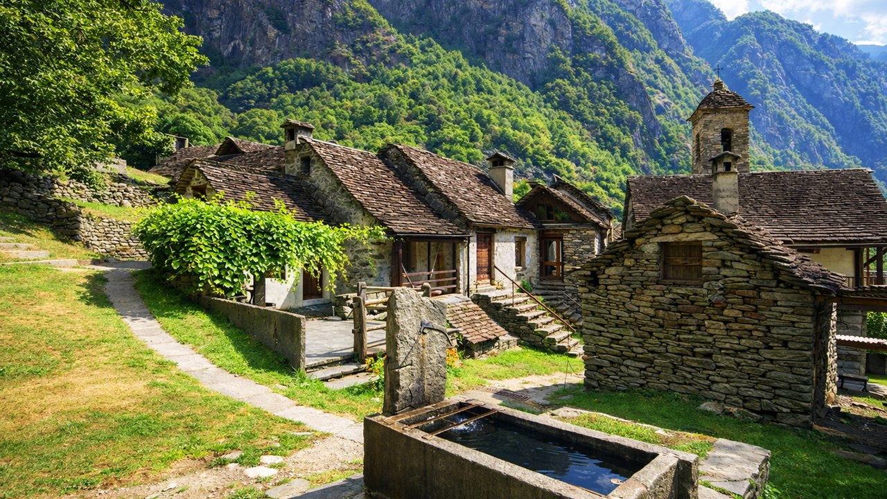 Explore Foroglio, Ticino, Switzerland: A Stunning 8K HD Journey