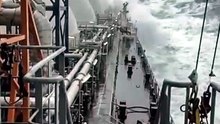 Giant waves in the ocean  #ship #storm #bigwaves #vessel #shiplife